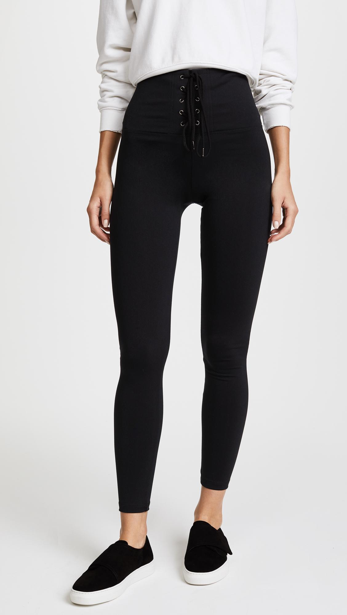 Lyst David Lerner High Rise Corset Leggings in Black