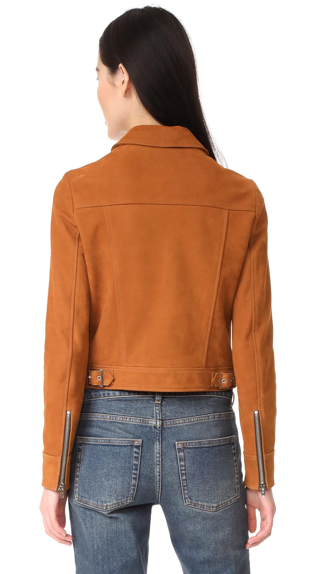 Golden goose deluxe brand Mini Leather Jacket in Brown | Lyst