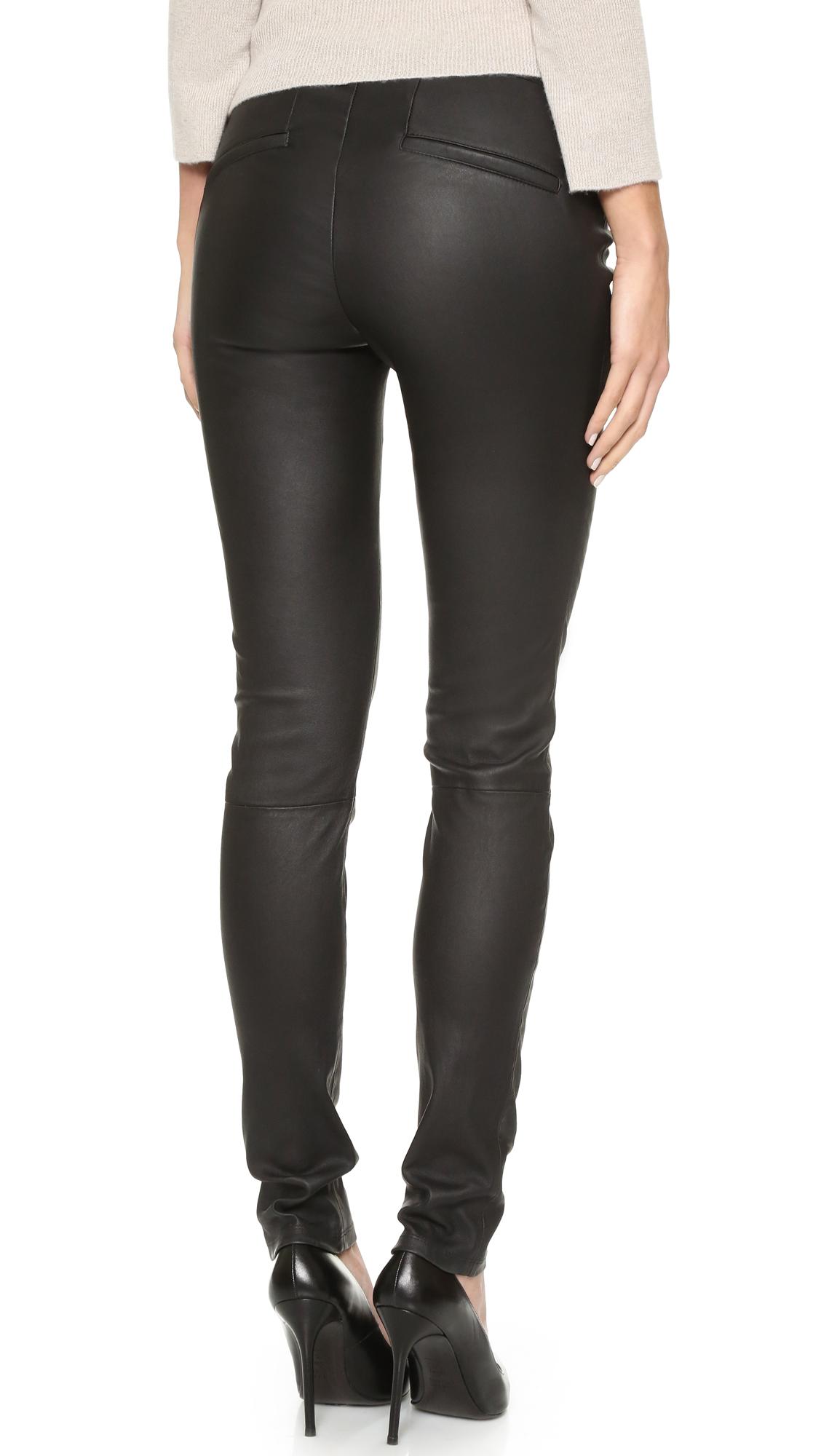 long black leather pants