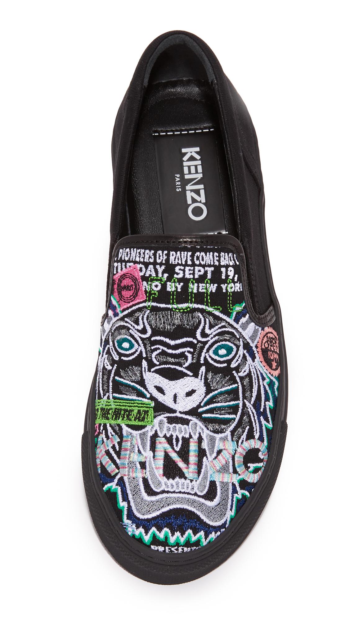 kenzo slip ons womens
