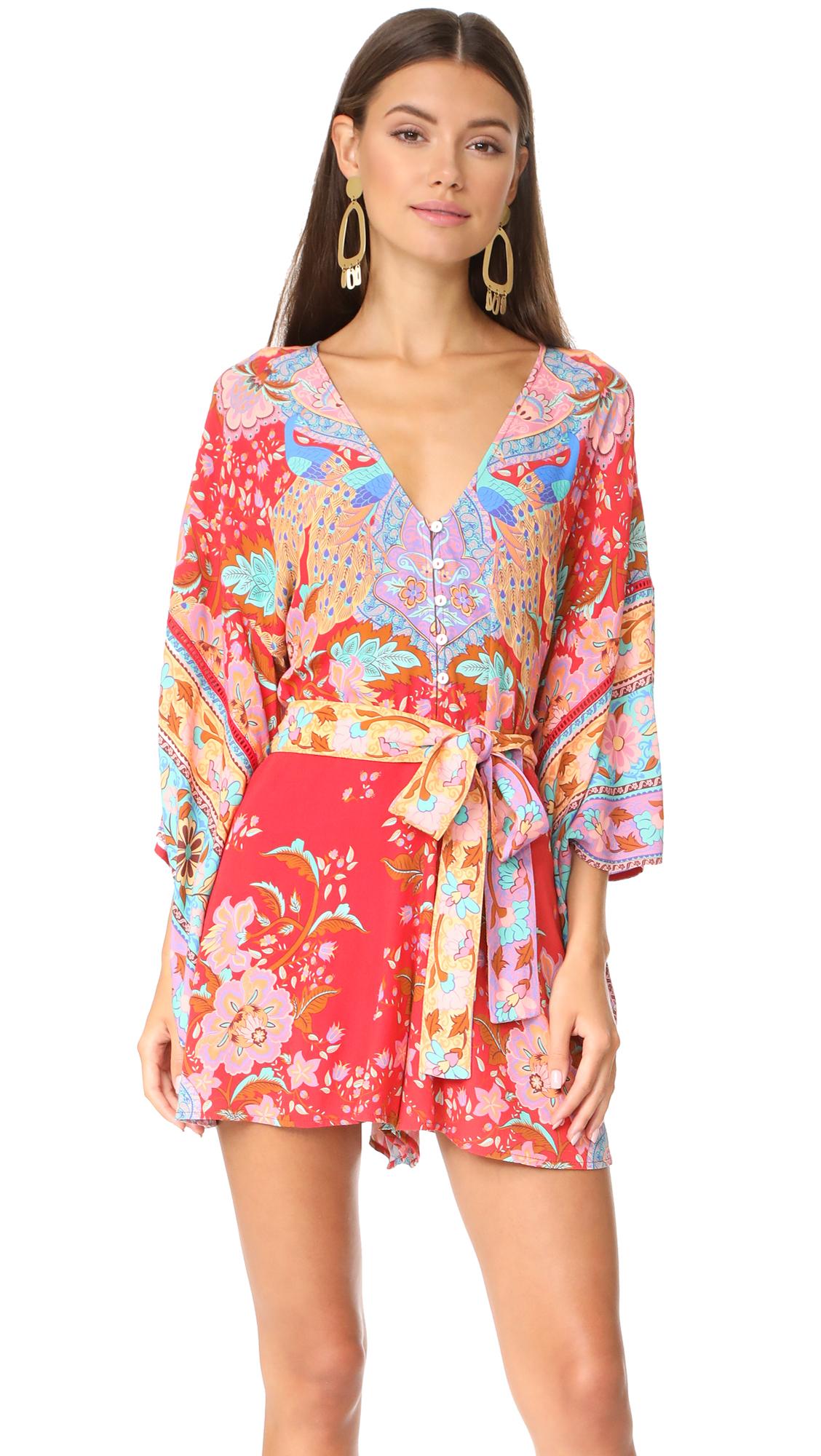 Lyst Spell Lotus Kimono Romper in Red