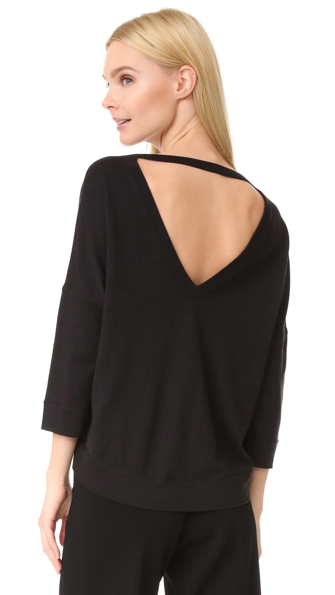 black v neck sweatshirts