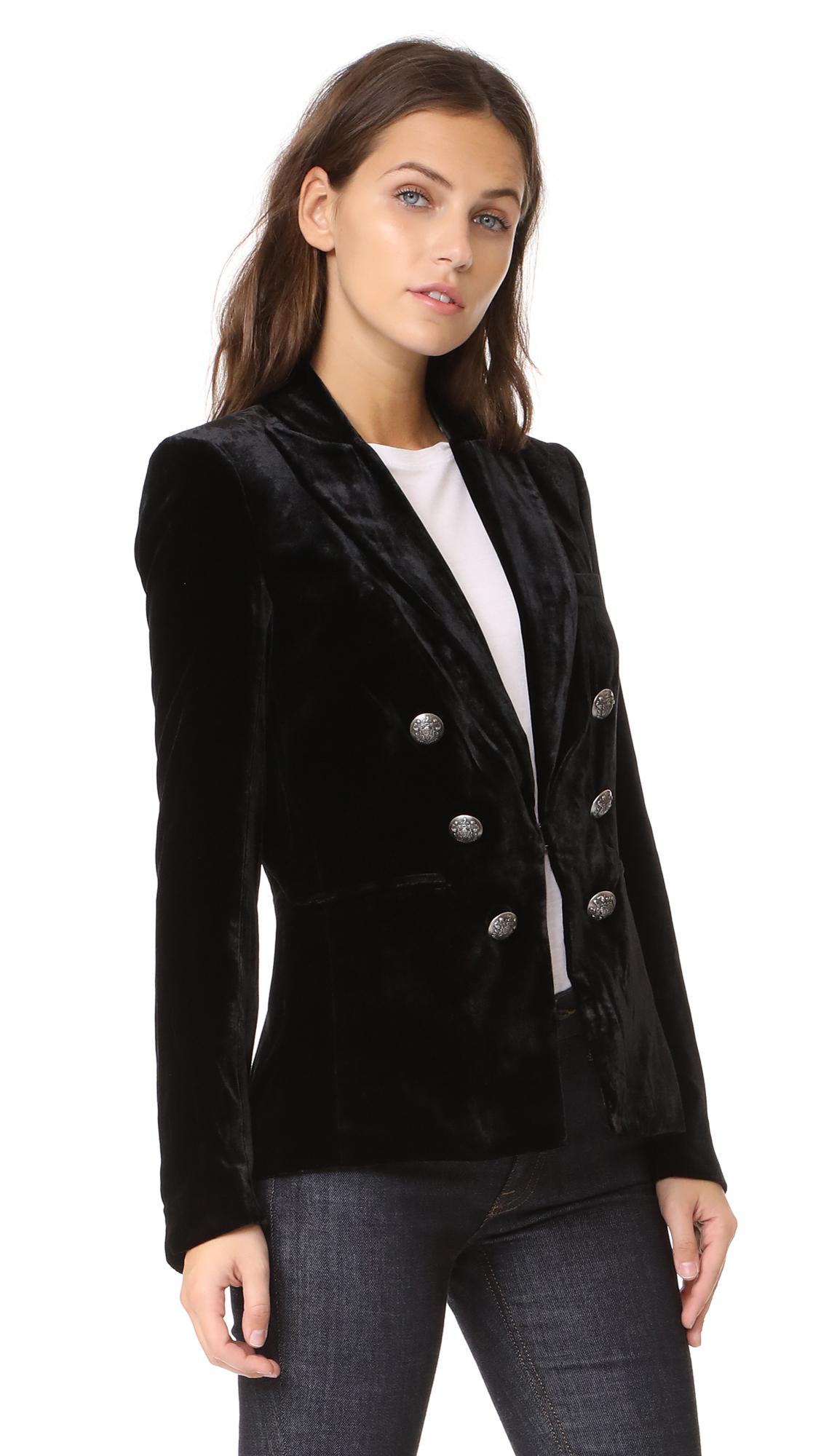Lyst - Veronica Beard Briar Double Breasted Jacket in Black