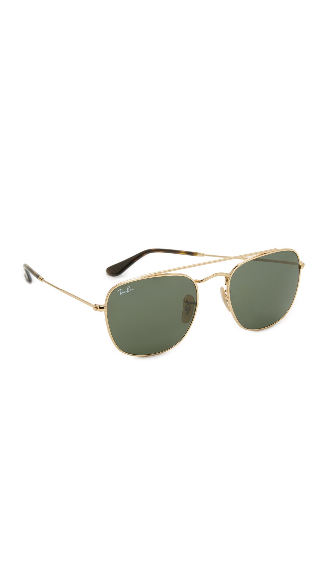 Lyst RayBan Square Aviator Sunglasses in Green Save 2