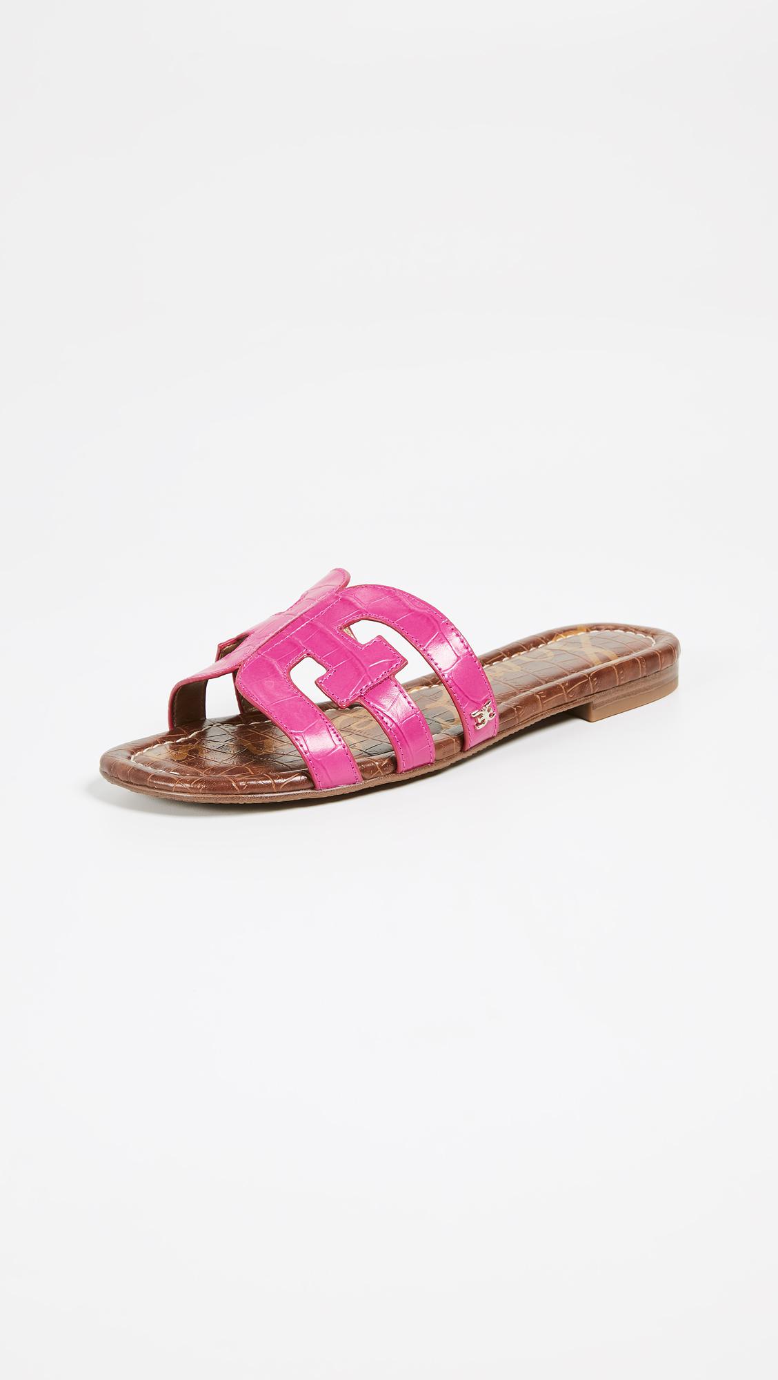 sam edelman bay leather flat slides