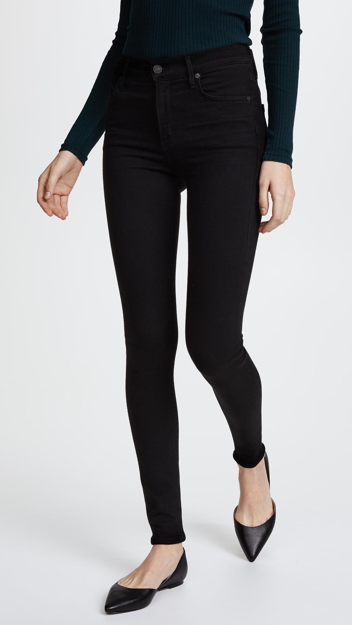 Lyst - Citizens Of Humanity Rocket High Rise Skinny Jeans in Black ...