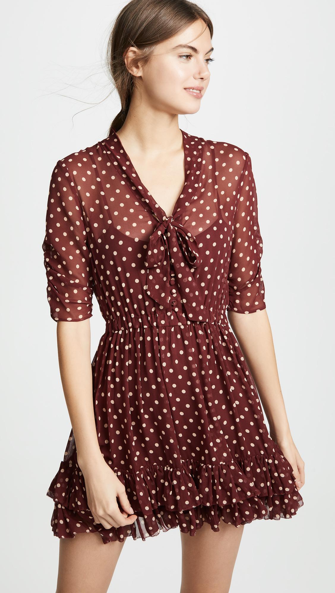 Dot dress polka red mini venice for wedding