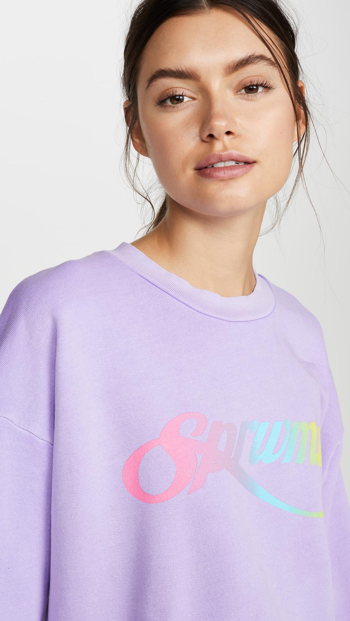 Download SPRWMN Crew Neck Sweatshirt in Purple - Lyst