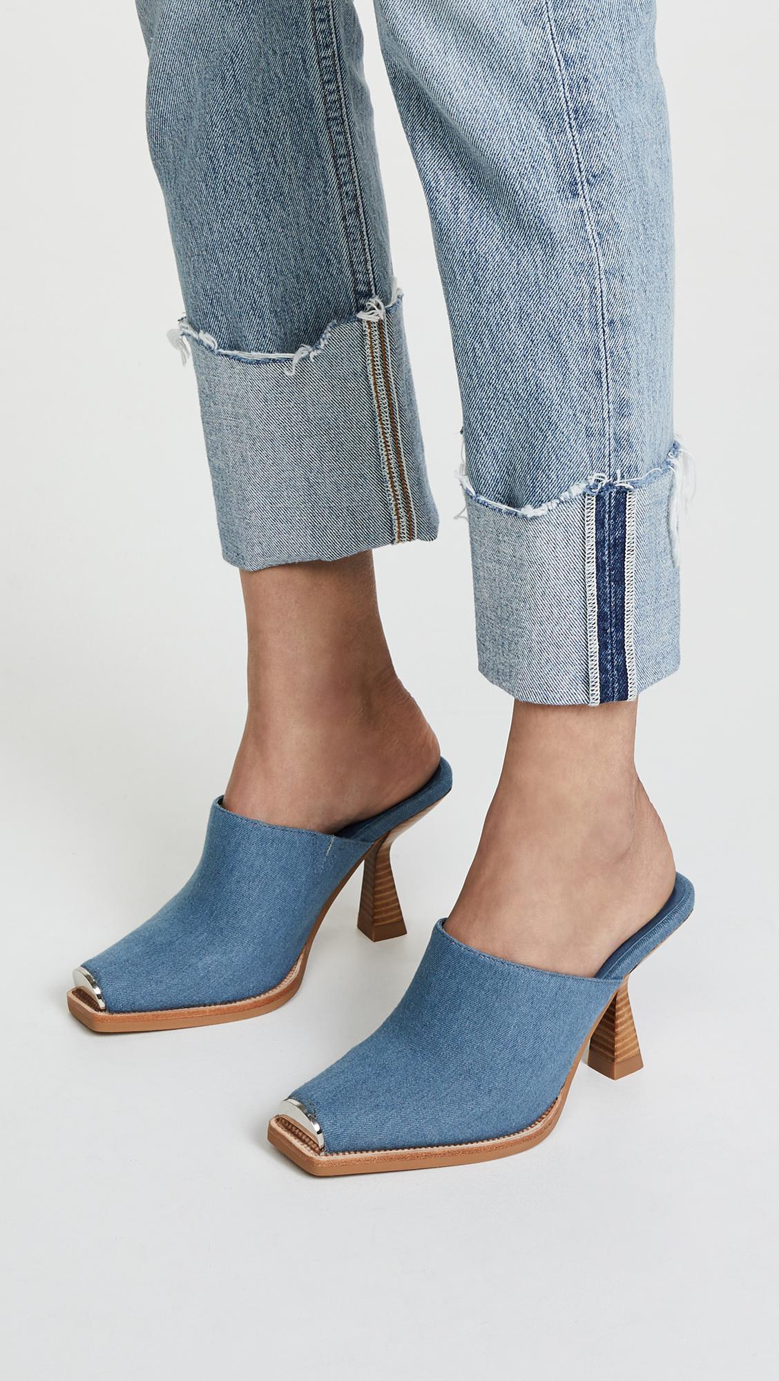 Lyst - Jeffrey Campbell Real Mules in Blue