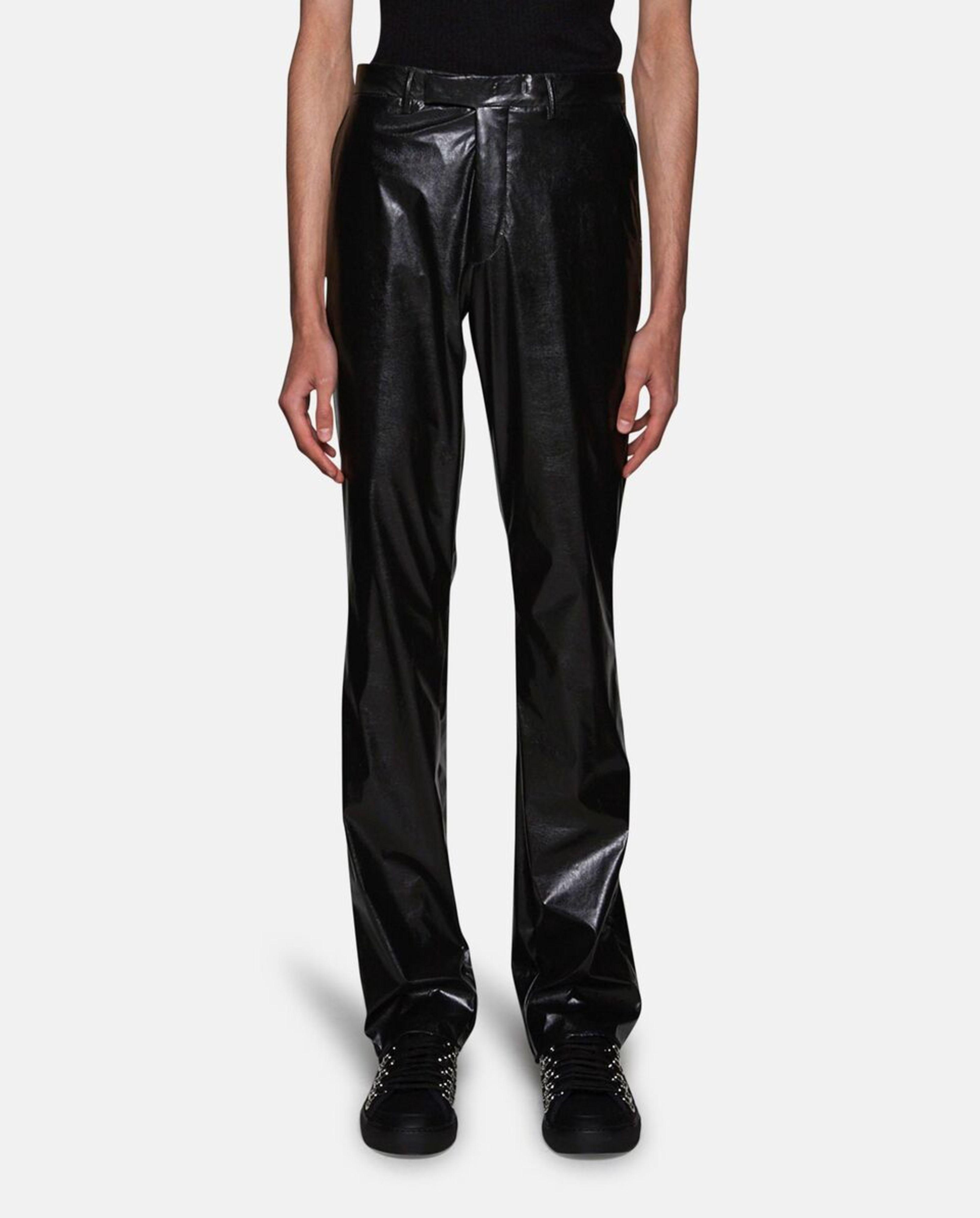 Lyst - Raf Simons Slightly Flary Fake Leather Pants in Black