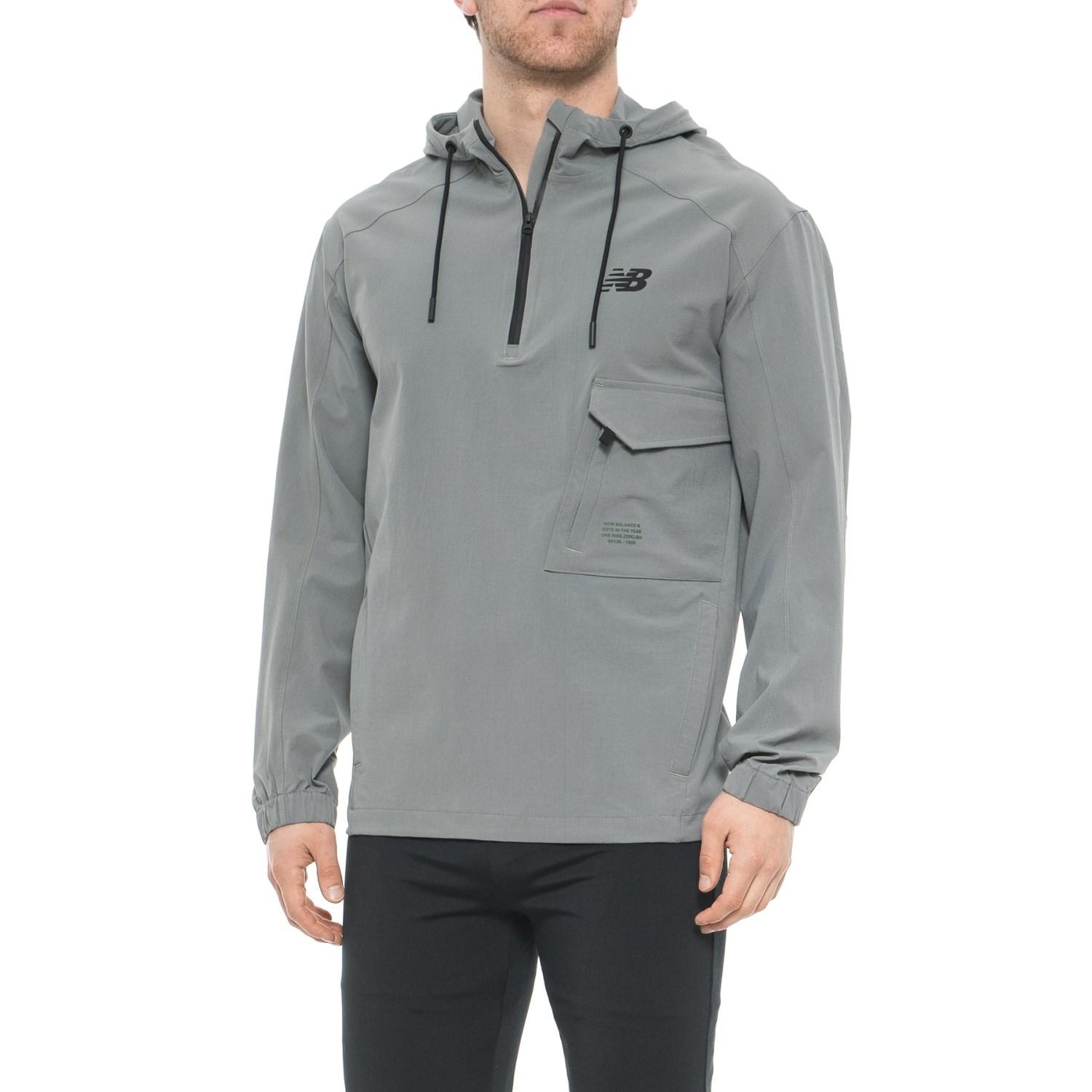 New Balance Synthetic 247 Sport Anorak Jacket in Gray for Men - Lyst