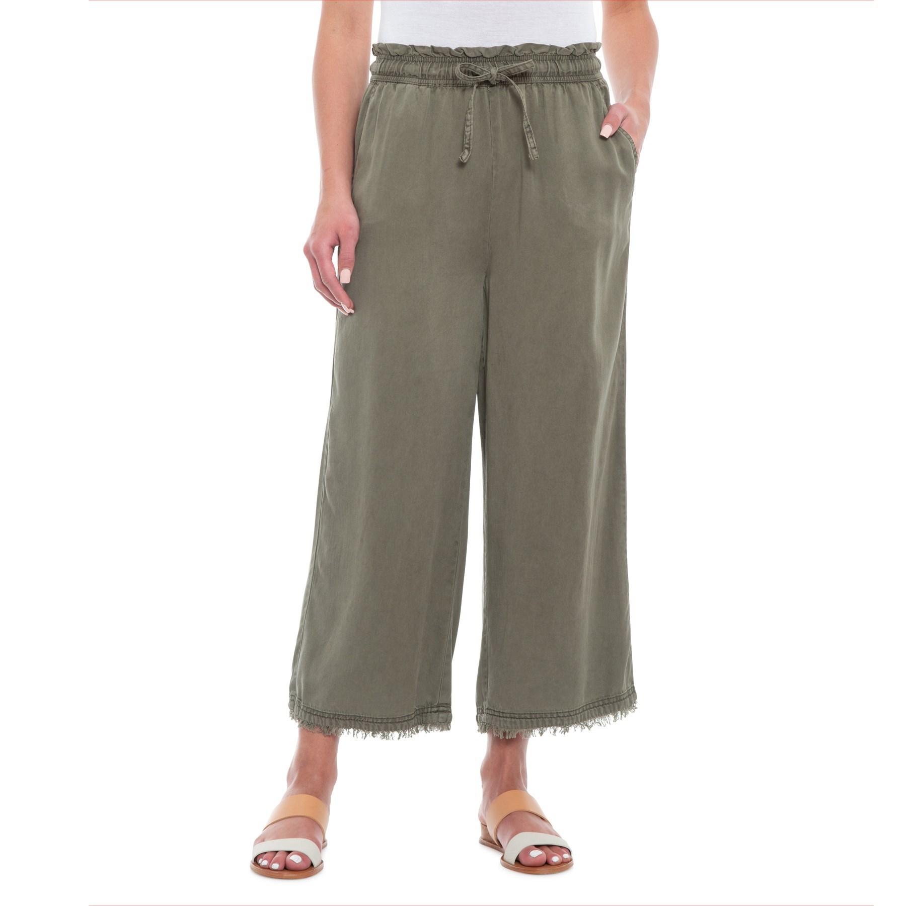 olive wide leg pants