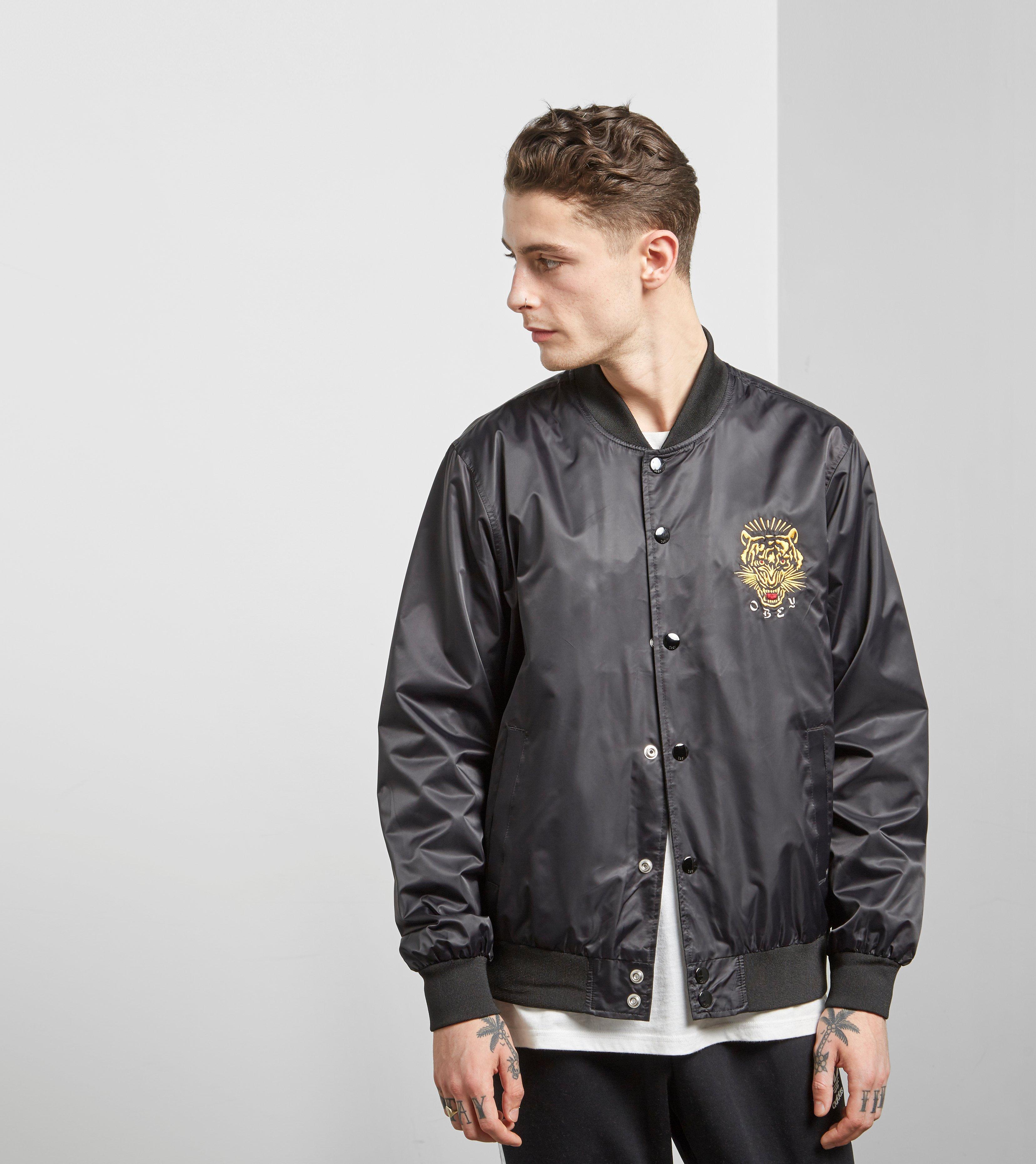 Lyst Obey Savage Satin Jacket In Black For Men Gallery