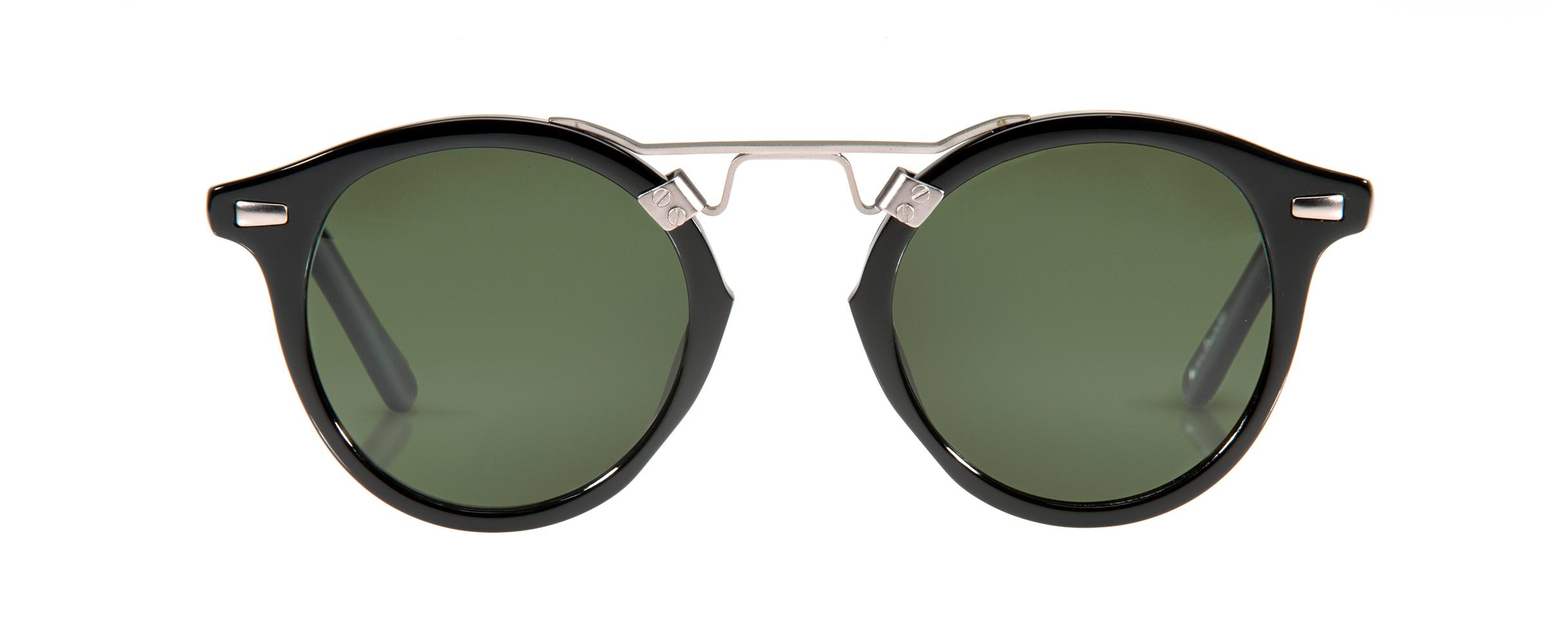 Krewe St. Louis Round Sunglasses in Green - Lyst