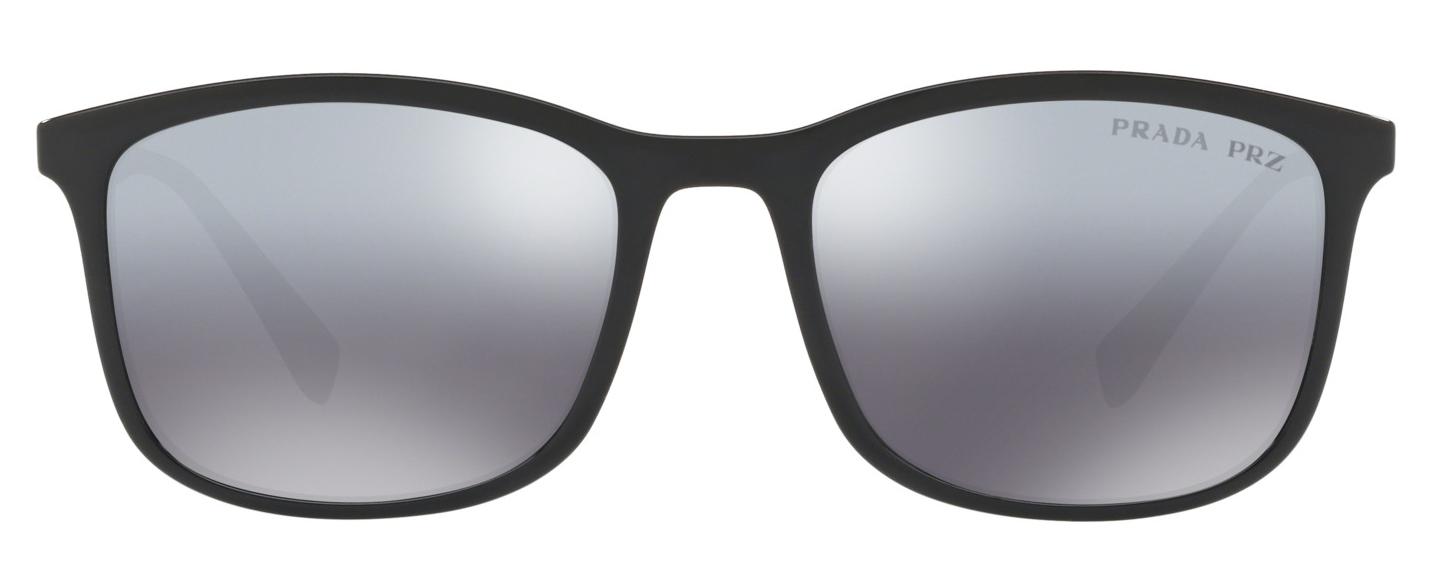 Prada 01ts Rectangle Mens Polarized Sunglasses In Black For Men Lyst 
