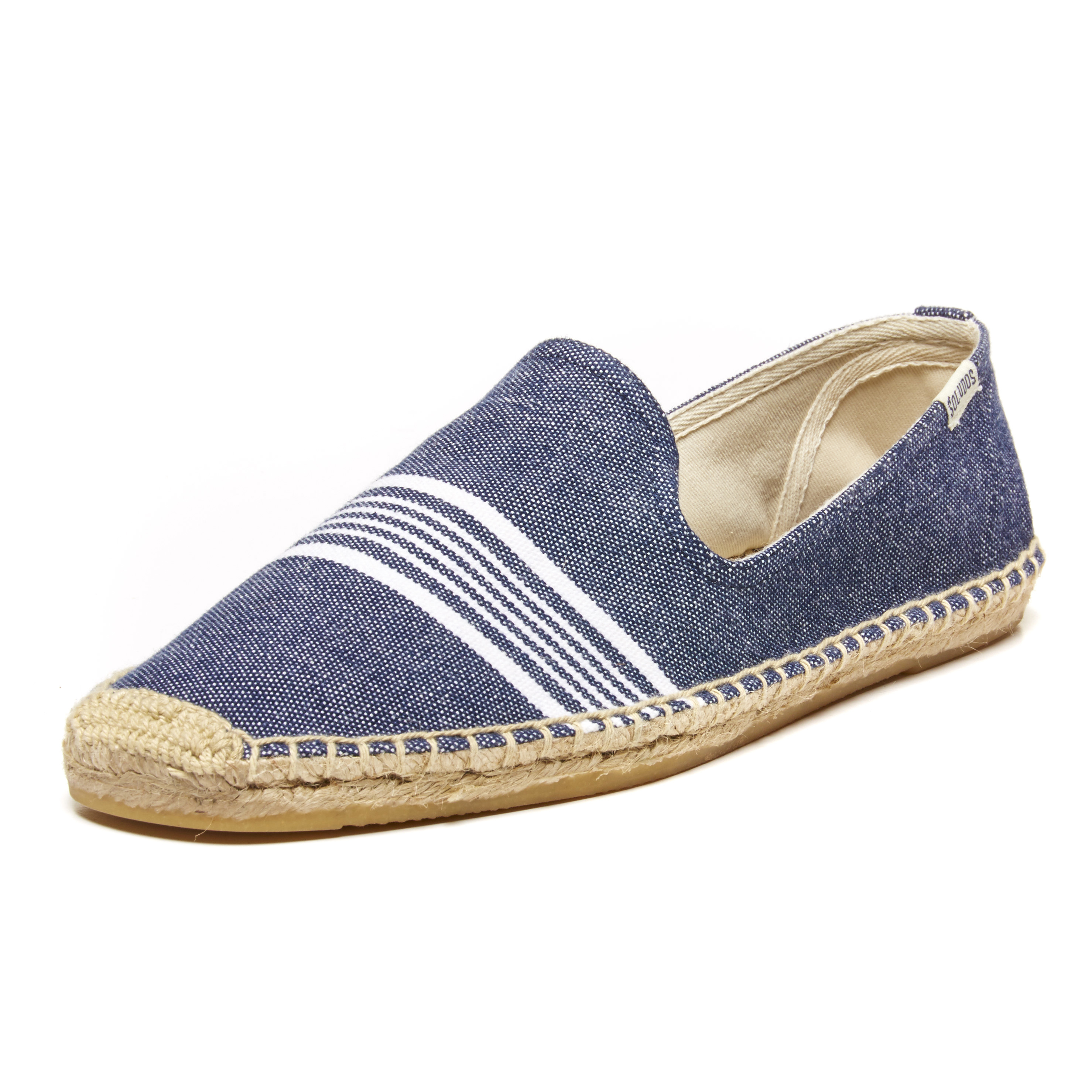 Soludos Woven Canvas Smoking Slipper Espadrilles in Blue for Men | Lyst