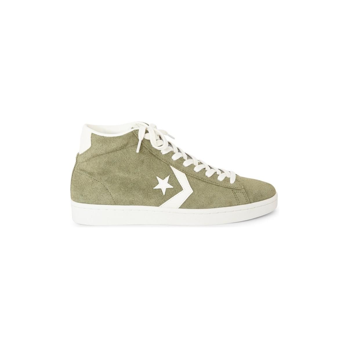 Converse Pro Leather �76 Suede Mid Green Men�s Shoes