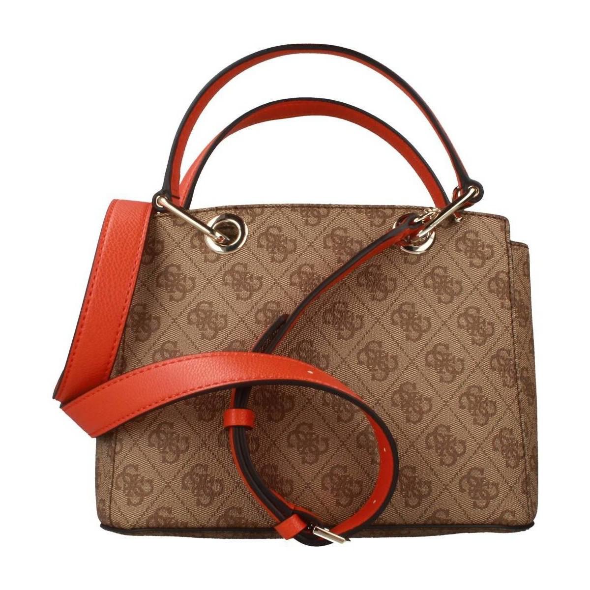 Guess Jacqui Small Satchel Women S Handbags In Brown Lyst Gallery