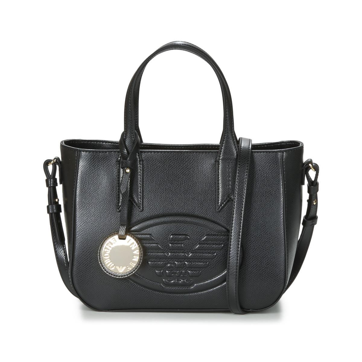 Emporio Armani Frida Eagle Small Tote Women S Handbags In Black Emporio Armani Frida Eagle Small Tote Women S Handbags
