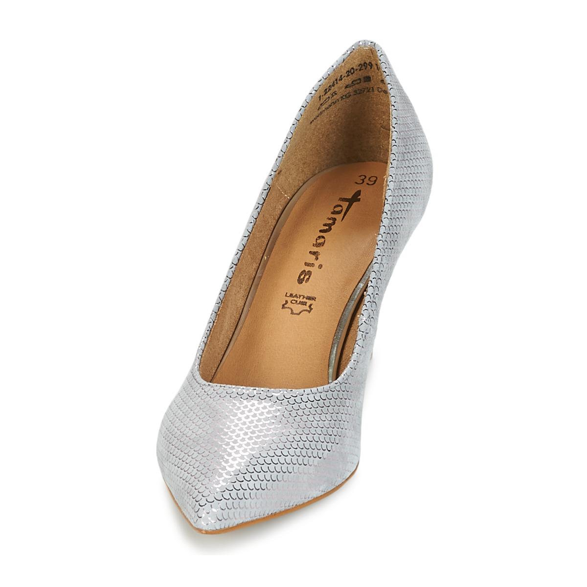 Tamaris Tacapu Women's Court Shoes In Silver in Metallic - Lyst