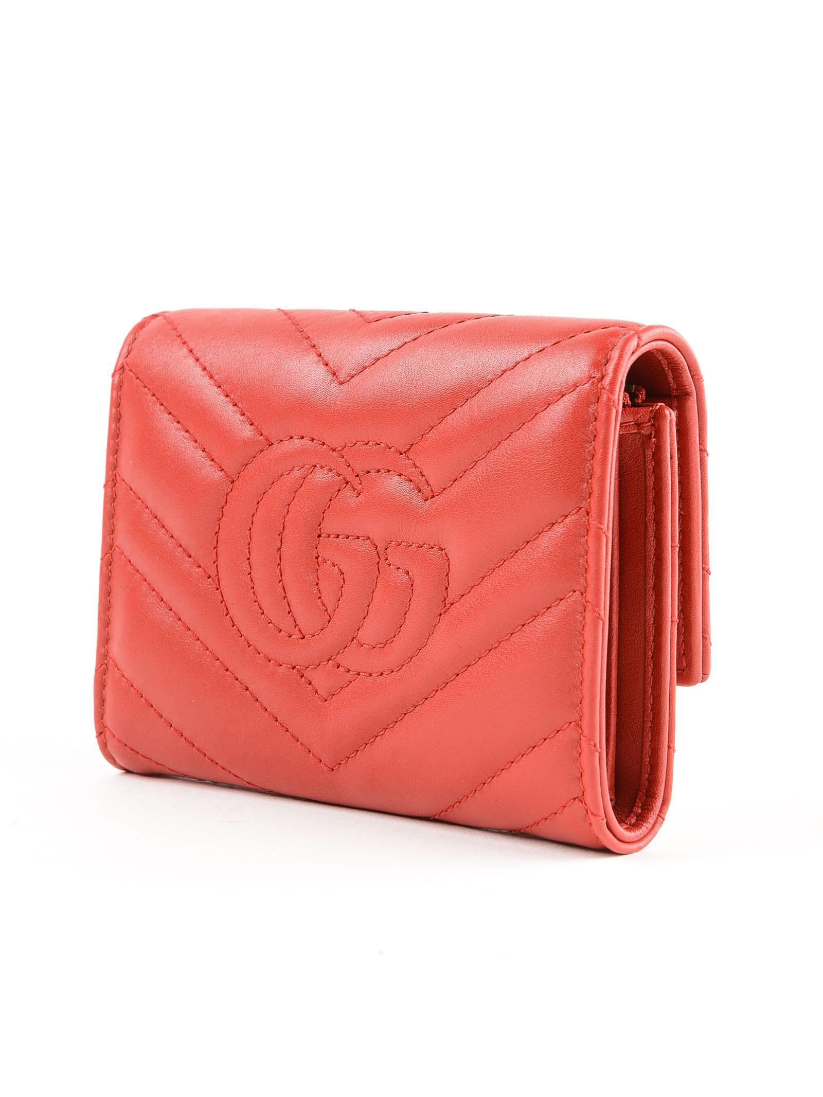 Gucci GG Marmont 2.0 Small Wallet in Red - Lyst