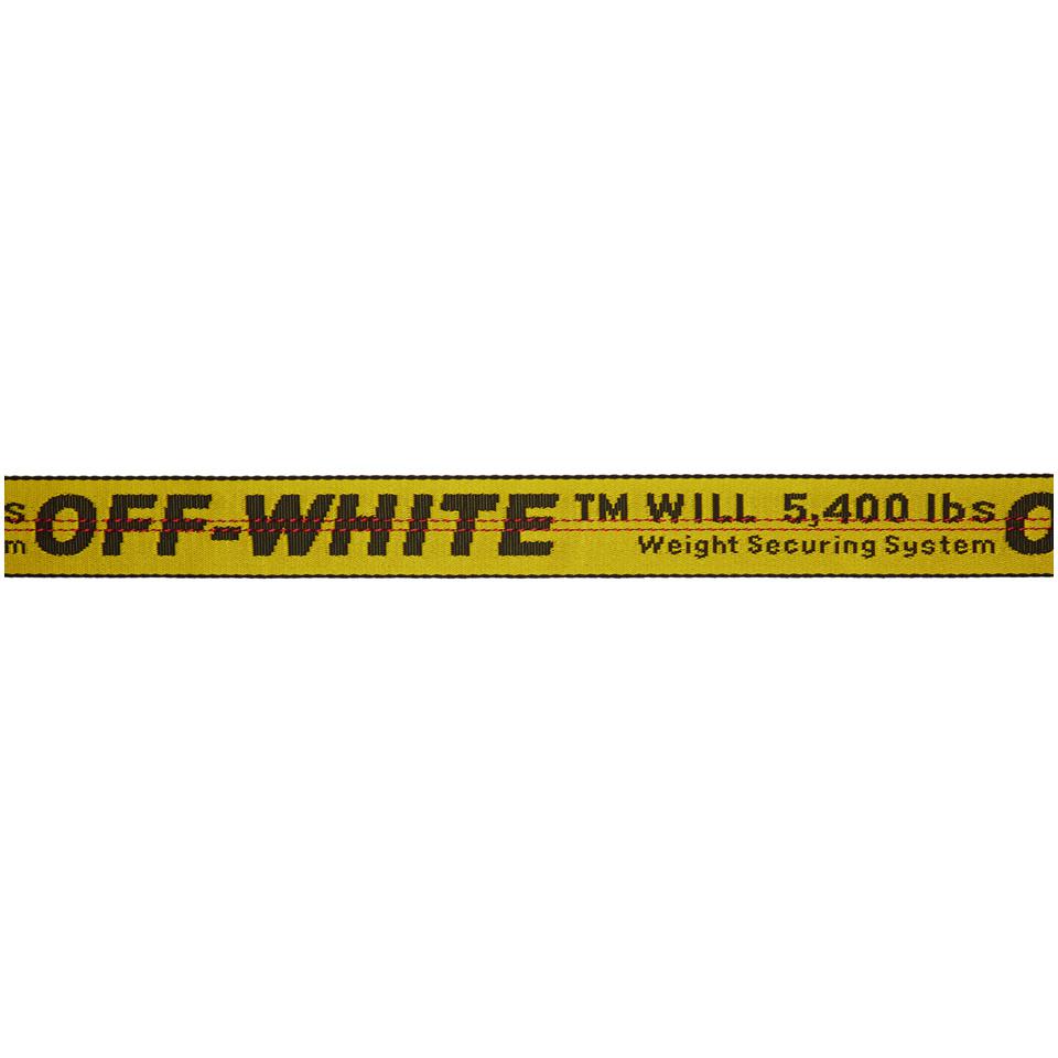 Off White Co Virgil Abloh Yellow Yellow Industrial Belt 
