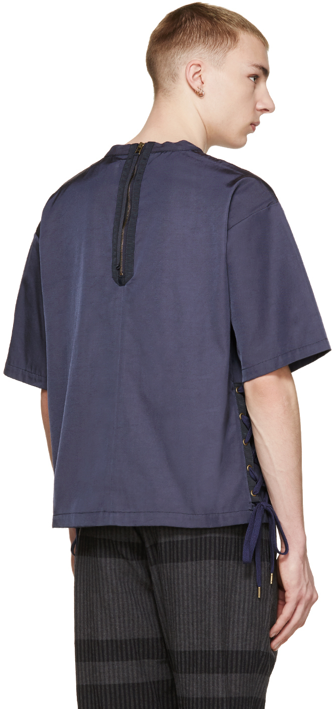 Lyst - Robert Geller Navy Louis T-shirt in Blue for Men