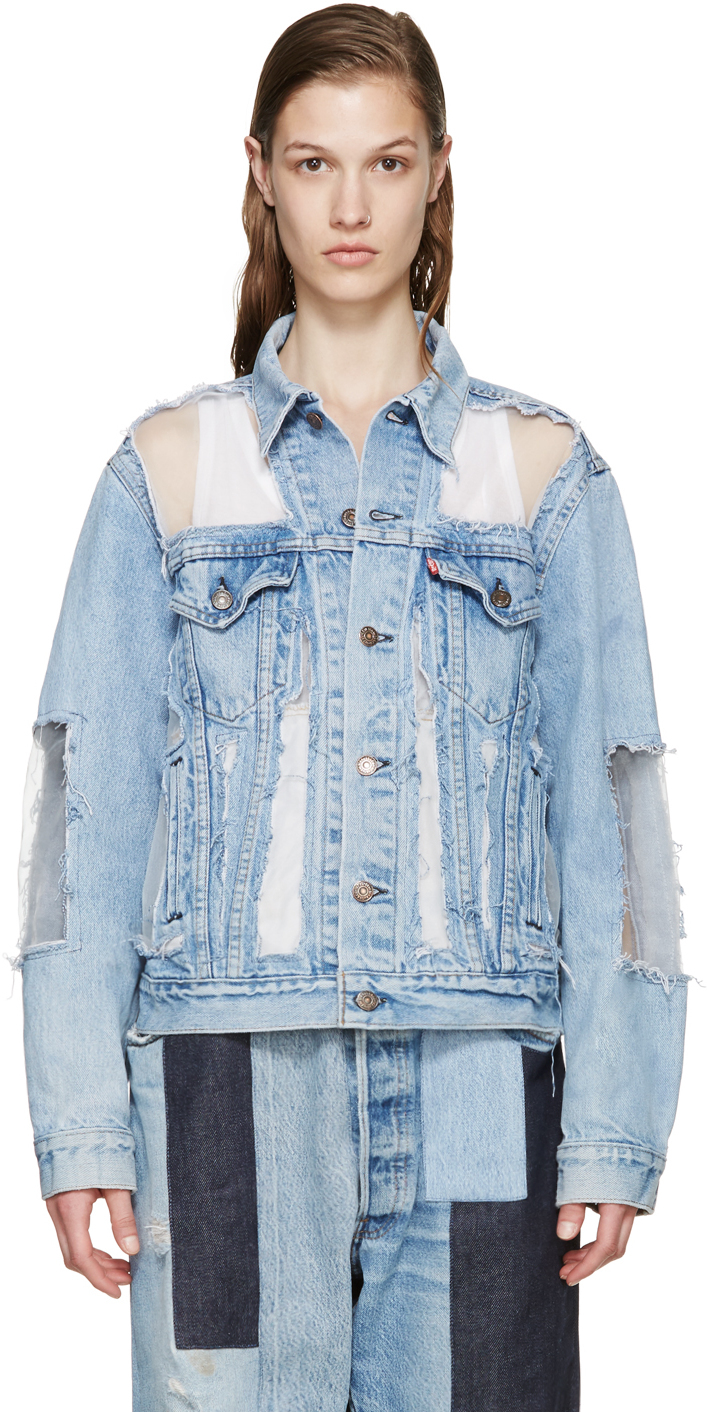 Lyst Off White C O Virgil Abloh Blue Denim Skeleton 