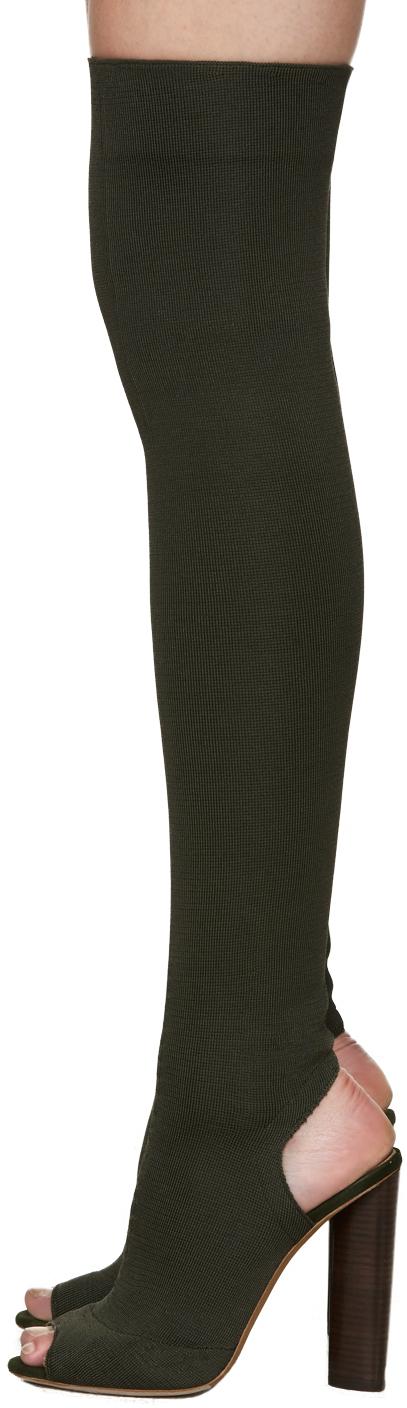 Lyst - Yeezy Over-The-Knee Knitted Boots in Black