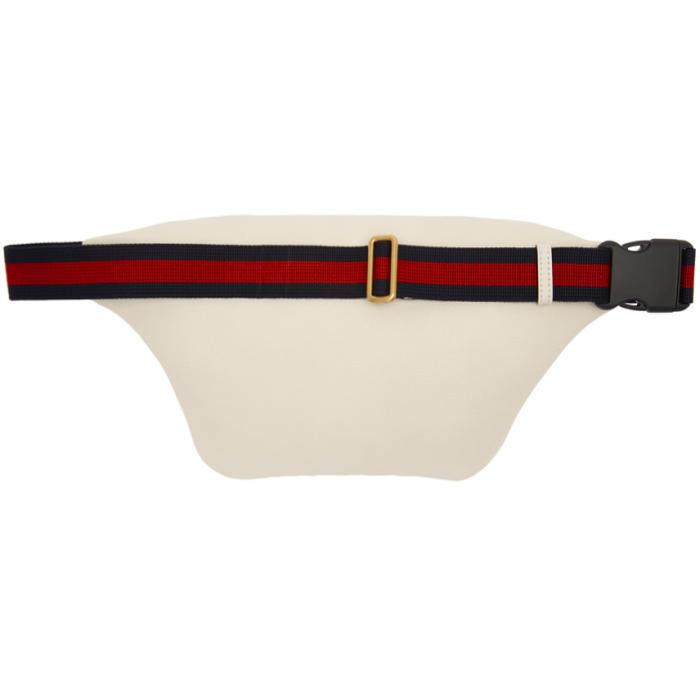 Lyst - Gucci Off-white Leather Logo Fanny Pack in White