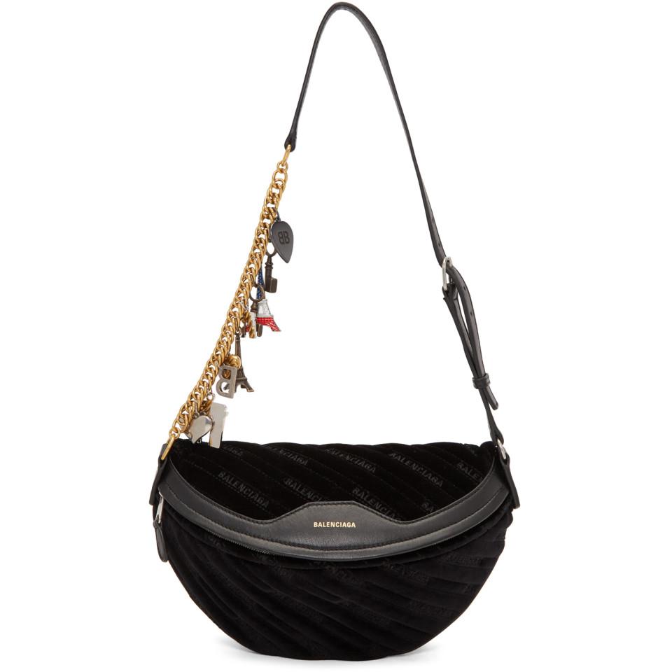 Lyst Balenciaga Black Small Souvenir Charm Bag In Save View Fullscreen