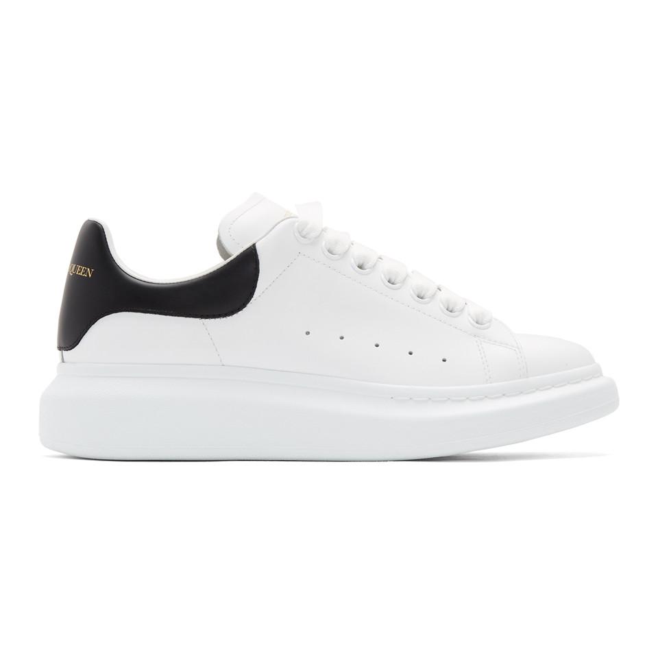 Alexander McQueen White And Black Oversized Sneakers in White for Men ...
