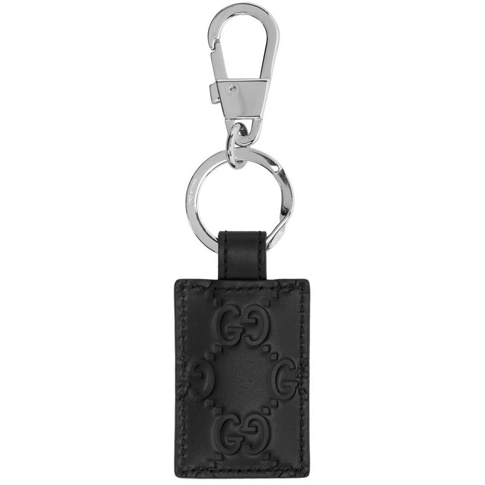 Gucci Leather Signature Key Ring in Black for Men Save 23 Lyst