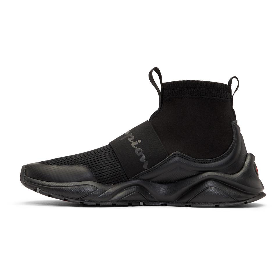 Champion Black Rally High-top Sneakers in Black for Men - Lyst