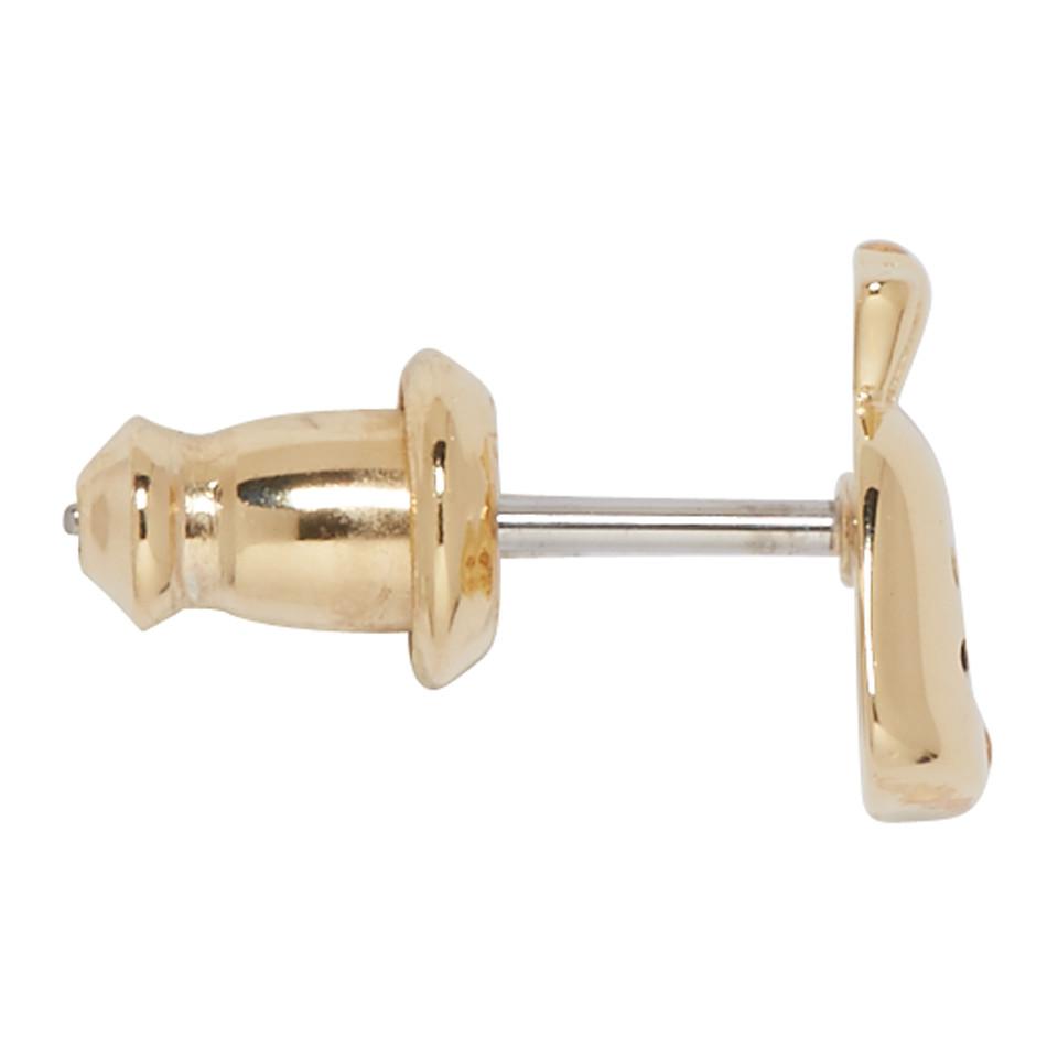 Lyst Marc Jacobs Gold Money Bag Earring In Metallic Gallery