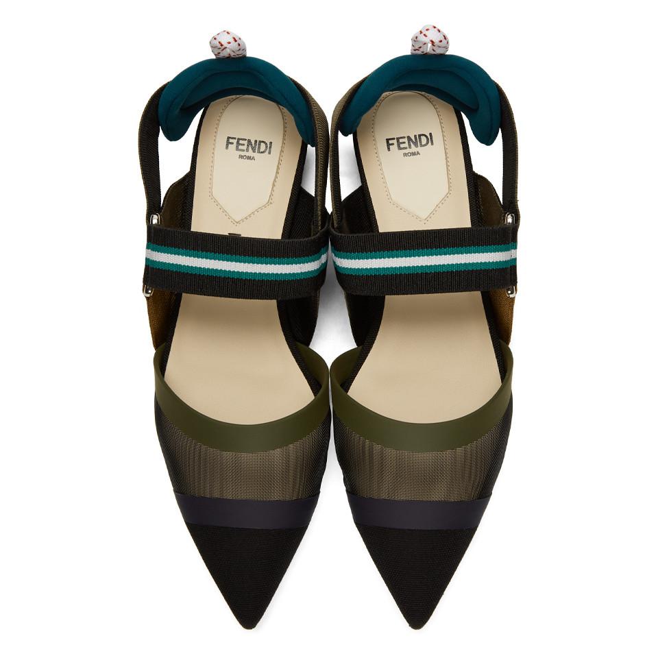fendi colibri mesh flats
