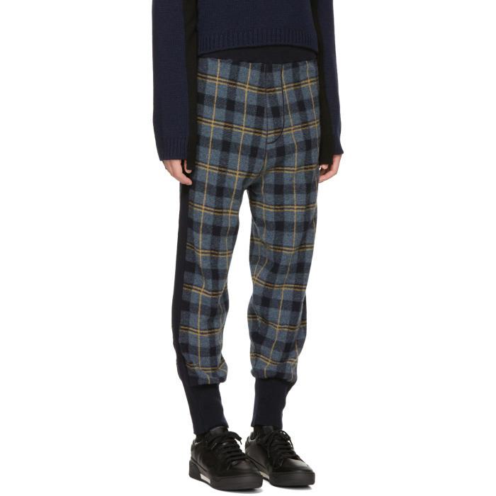 blue plaid pants womens