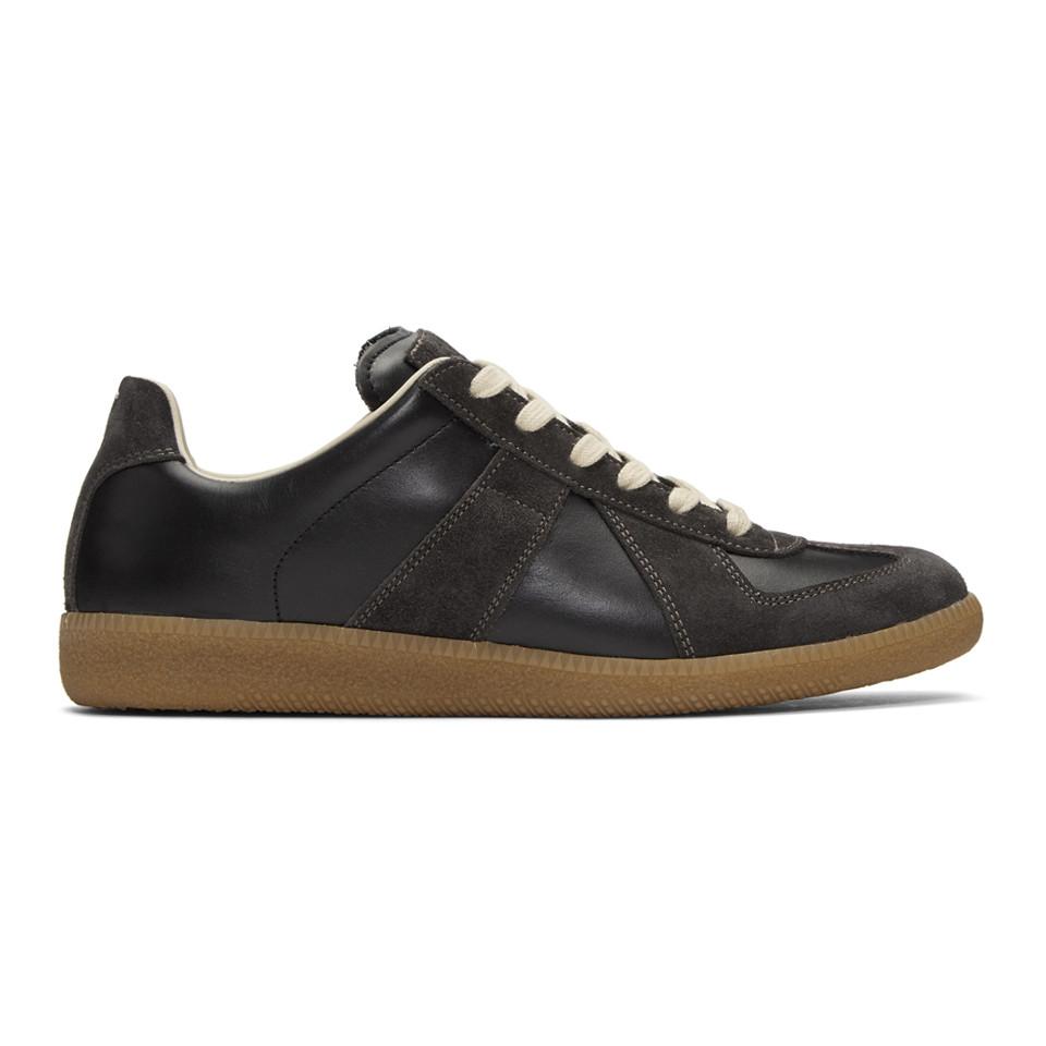 Maison Margiela Black And Brown Replica Sneakers in Black for Men - Lyst