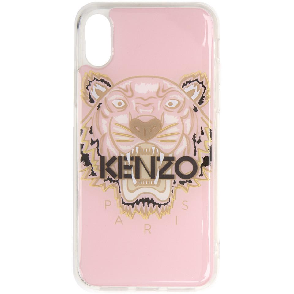 KENZO Rubber Pink And Brown Tiger Iphone X Case for Men Lyst