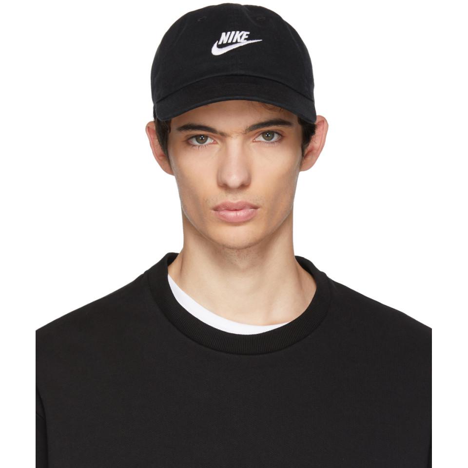 Nike Black Nsw H86 Futura Washed Cap for men Nike Black Nsw H86 Futura Washed Cap for men