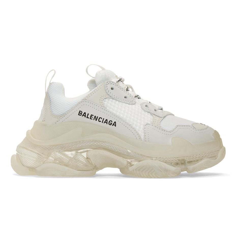 Sole Triple White Save Clear In S Muspzv 10lyst Sneakers Balenciaga 4jAR35L