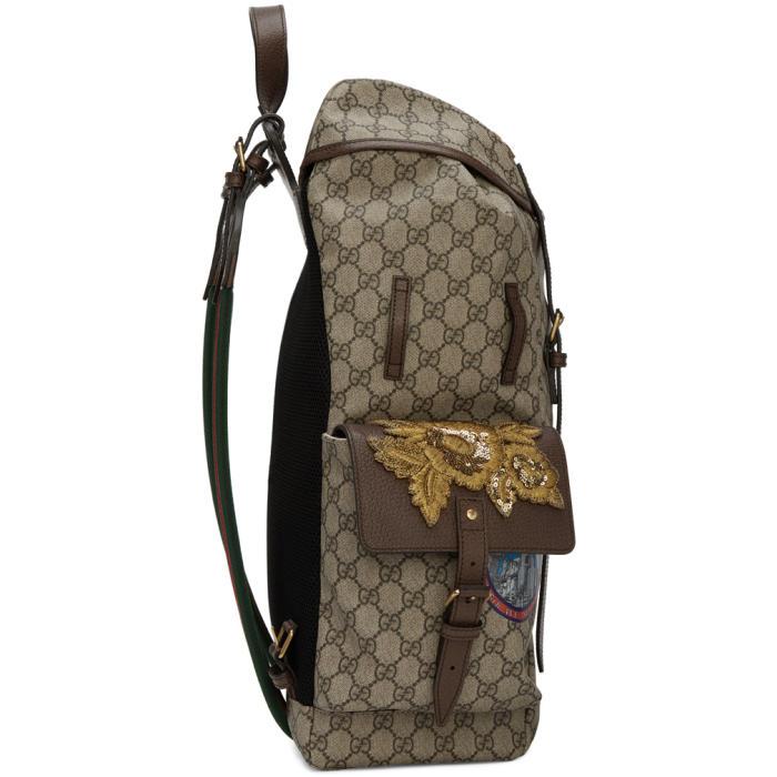 Lyst Gucci Beige Gg Supreme Donald Duck Backpack in