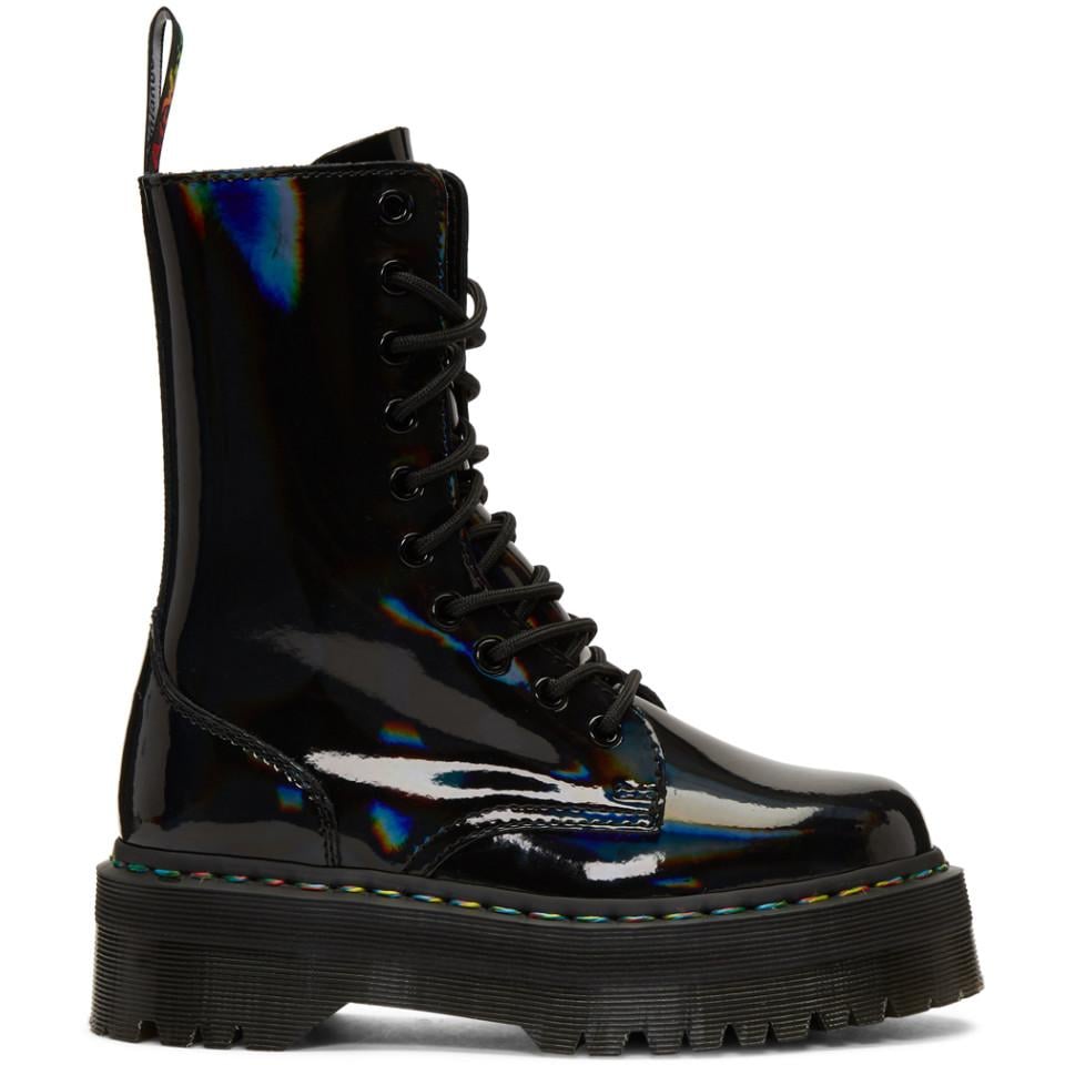 Dr. Martens Leather Black Rainbow Jadon Hi Boots - Save 8% - Lyst