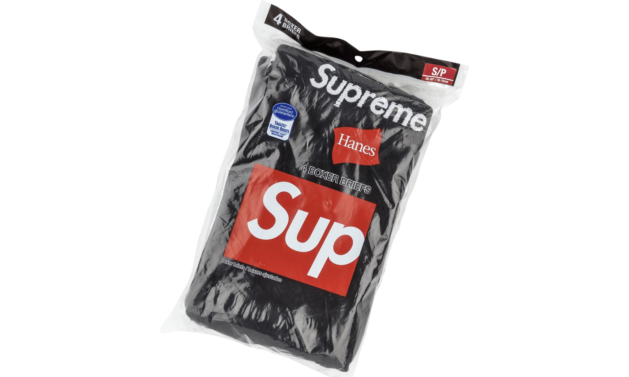 Supreme Hanes Tagless Boxer Briefs Underwear S (4) in Black for Men - Lyst