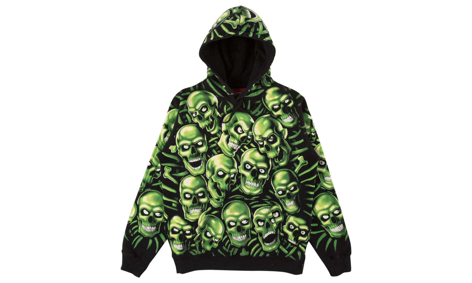Lyst - Supreme Skull Pile Hooded Sweatshirt in Green for Men - Save 11.