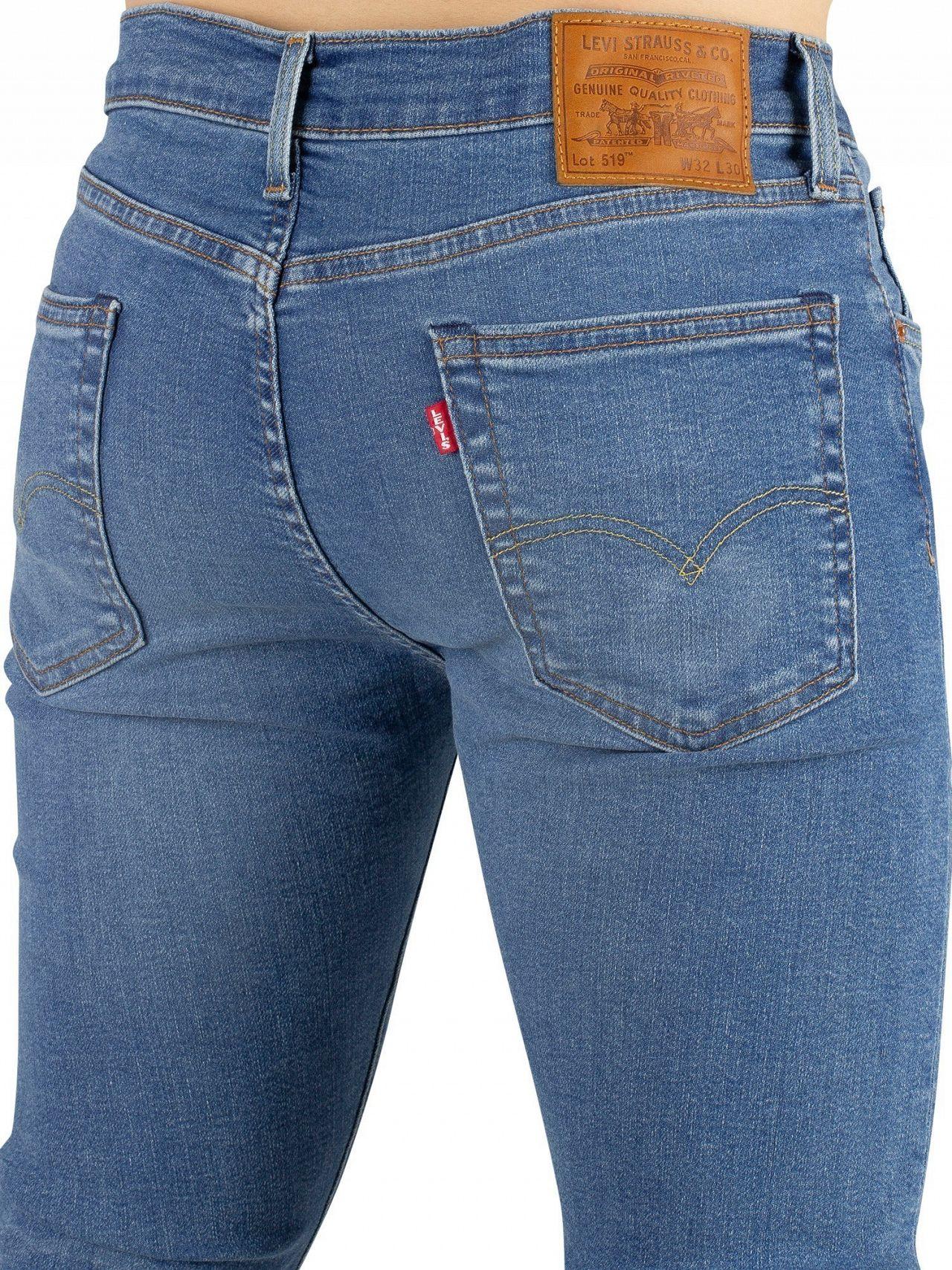 Levi's Cedar Light Midtone 519 Extreme Skinny Fit Jeans in Blue for Men ...