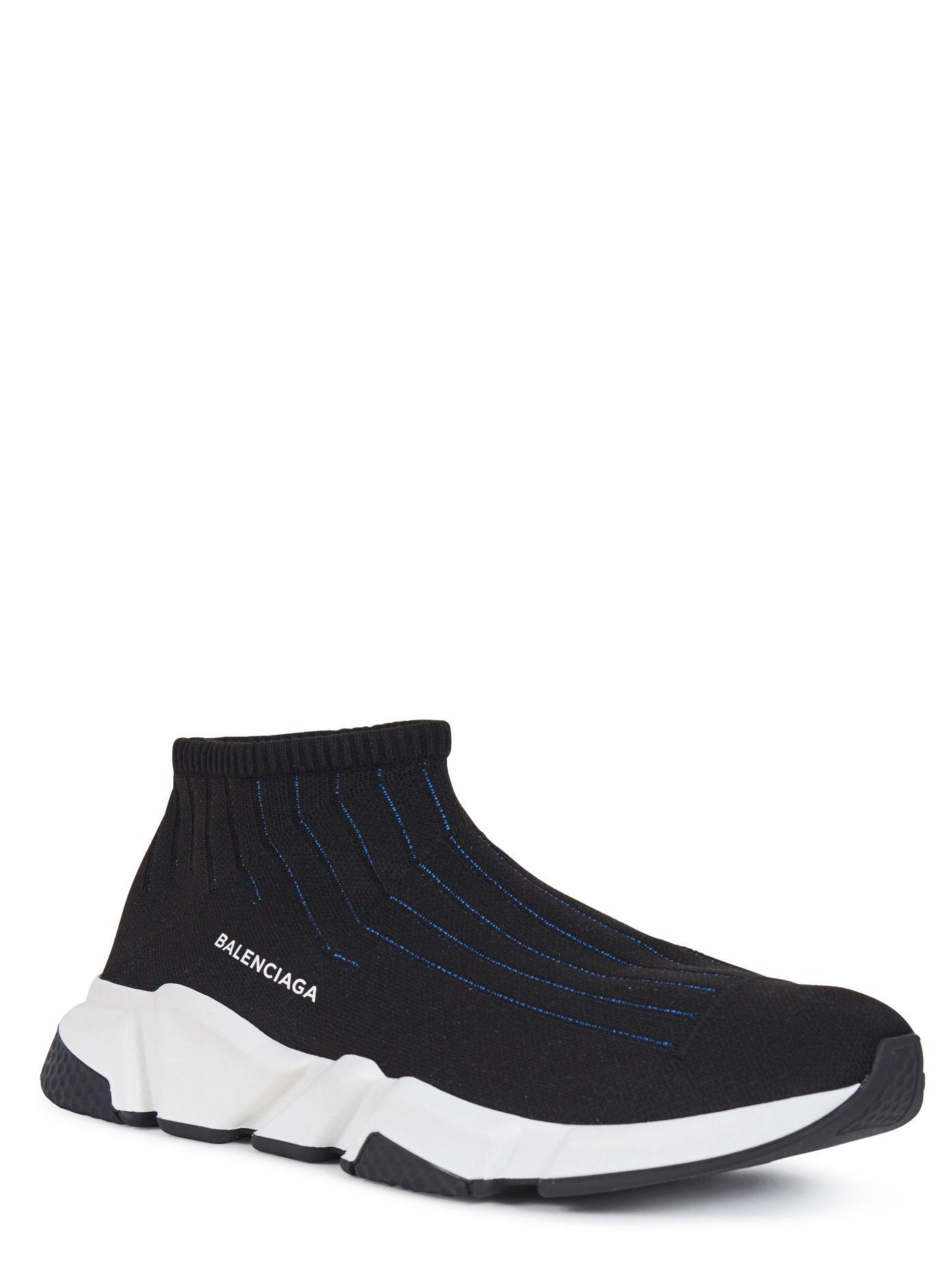 Lyst Balenciaga Speed Ribbed Sock Sneakers in Black for Men