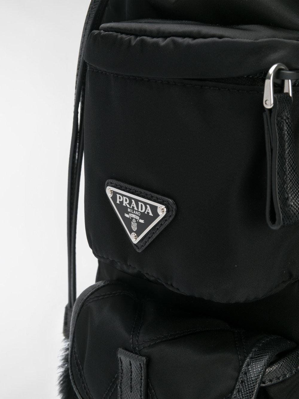 Lyst - Prada Drawstring Backpack in Black for Men