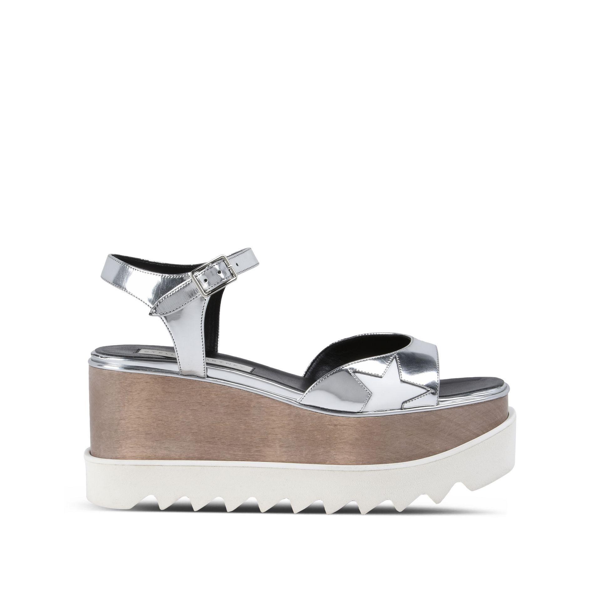 Stella mccartney Indium Elyse Star Sandals in Metallic | Lyst