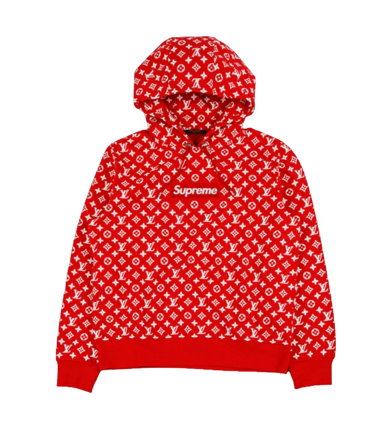 Lyst - Supreme X Louis Vuitton Box Logo Hooded Sweatshirt Red in Red for Men